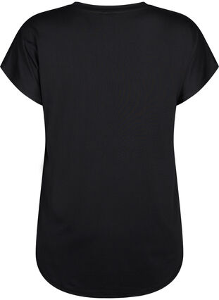 V-neck training t-shirt, Black, Packshot image number 1
