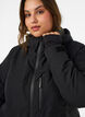 Ski jacket with hood and zip pockets, Black, Model image number 3