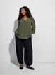 Blouse with 3/4 sleeves, Green, Model image number 1