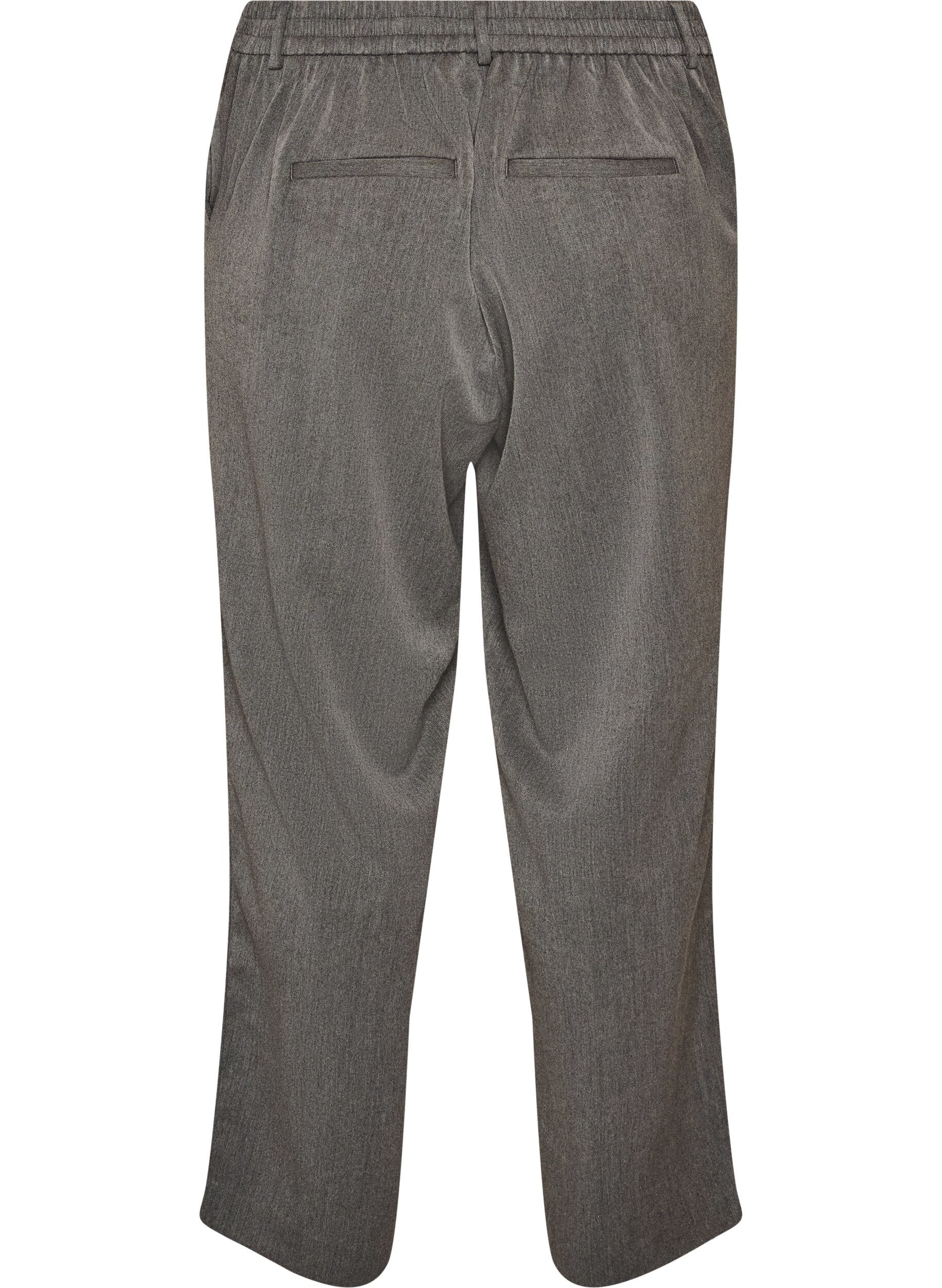ZizzifashionHigh-waisted tailored trousers with straight fit, Dark Grey, Packshot image number 1