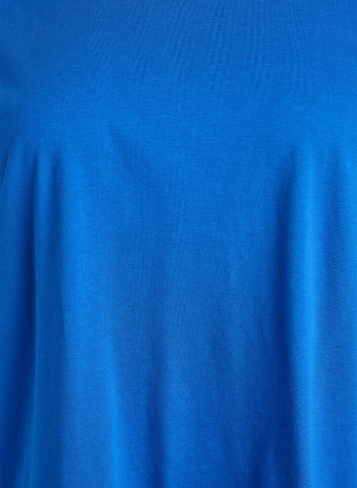 Short-sleeved t-shirt in a cotton blend, Blue, Packshot image number 2
