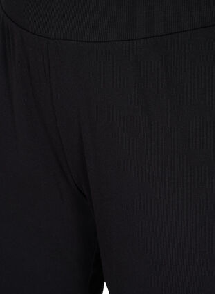 Loose trousers in ribbed fabric, Black, Packshot image number 2