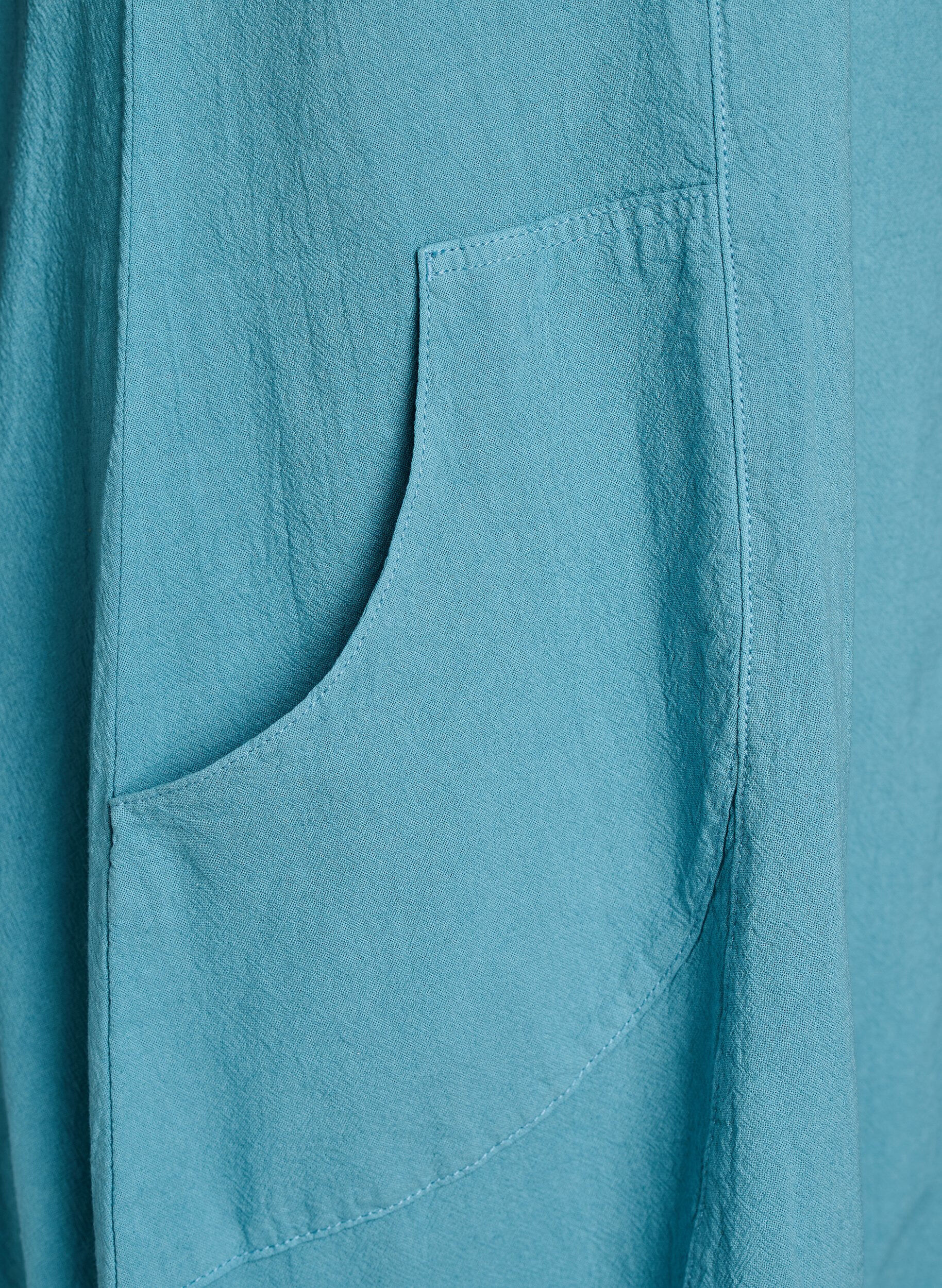 ZizzifashionShort-sleeved cotton dress, Light Blue, Packshot image number 3