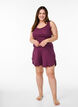 Top with lace trim, Dark Bordeaux, Model image number 1