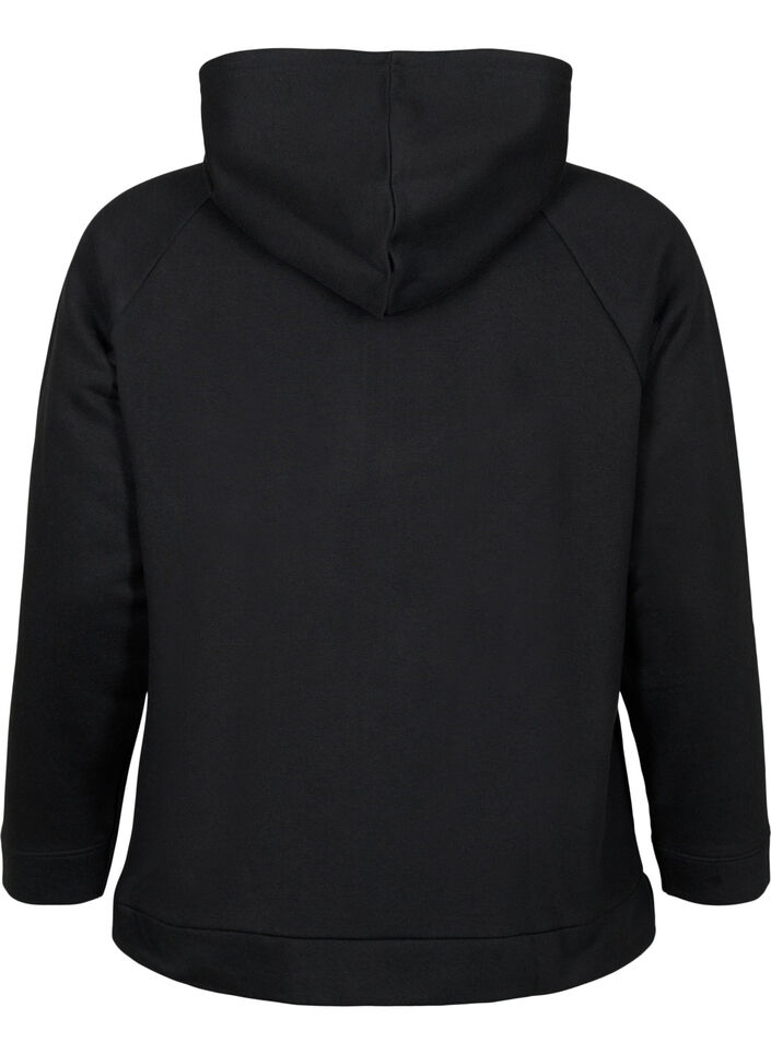 Hooded Sweatshirt, Black, Packshot image number 1