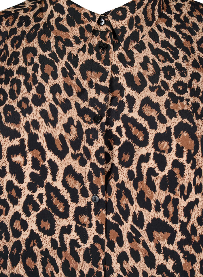 Leopard print shirt, Brown, Packshot image number 2