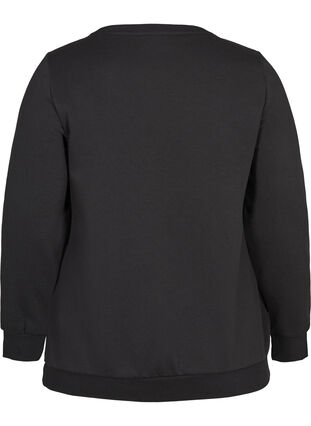 Christmas sweatshirt with sequins, Black, Packshot image number 1