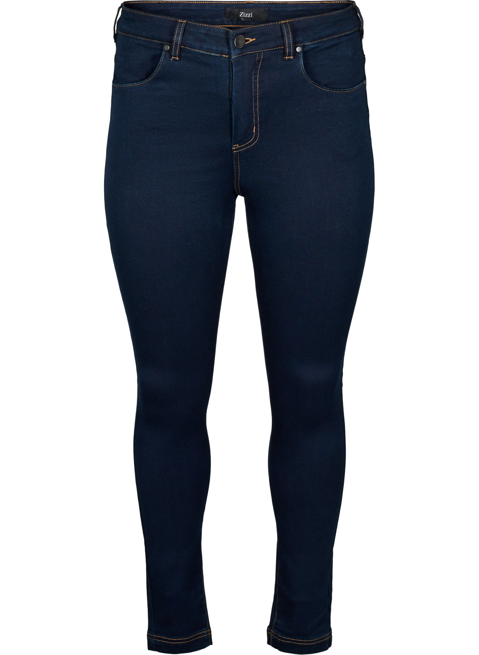 Zizzifashion Super slim Amy jeans with high waist, Unwashed, Packshot image number 0