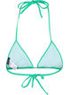 Solid color triangle bikini top, Green, Packshot image number 1