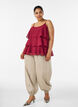 Balloon trousers with pockets and an elasticated waistband, Beige, Model image number 0