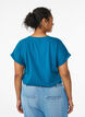 Short sleeved cotton blend t-shirt, Petrol, Model image number 2