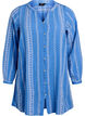 Tunic with embroidered pattern, Blue, Packshot image number 0
