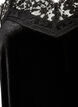 Velvet dress with lace and side slit, Black, Packshot image number 2