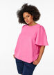 Blouse with short, wide sleeves, Pink, Model image number 0