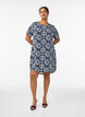 Dress with print and short sleeves, Blue, Model image number 1