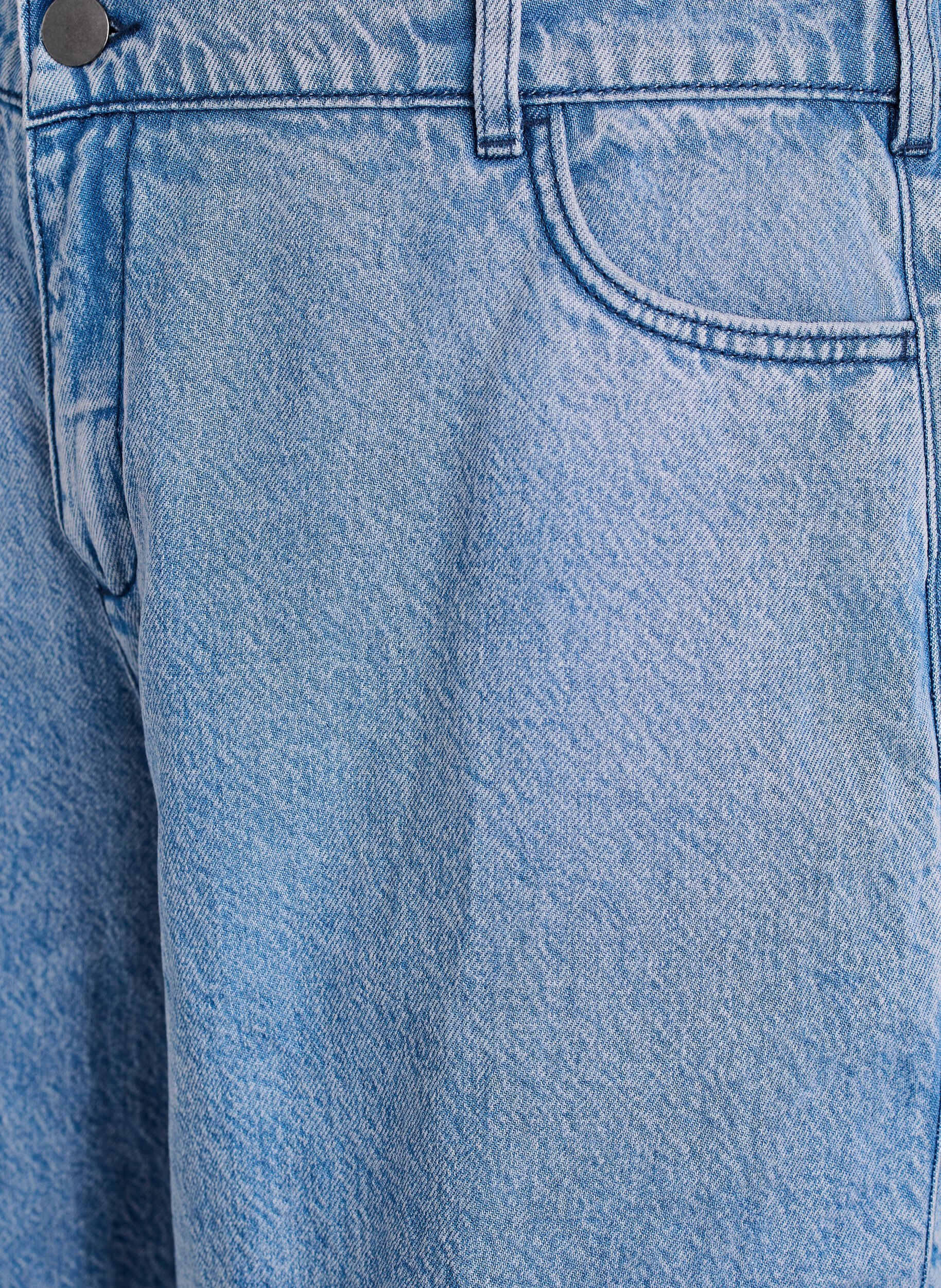 Zizzifashion Loose denim shorts with high waist, Light Blue, Packshot image number 2