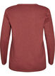 Long-sleeved t-shirt with V-neck and buttons, Brown, Packshot image number 1