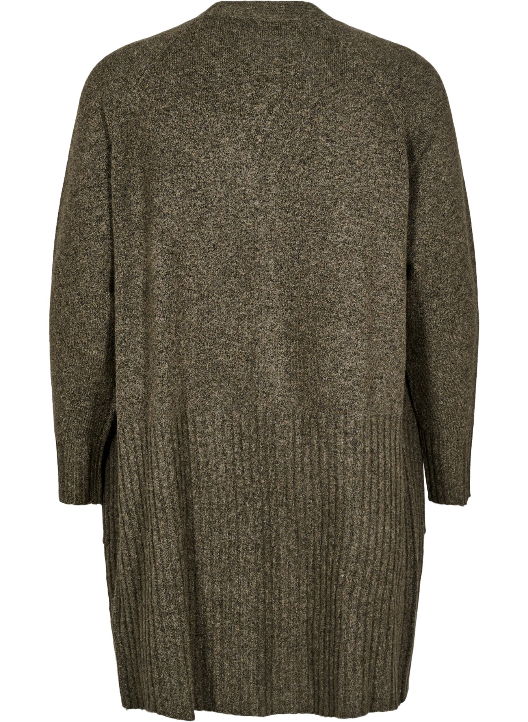 Zizzifashion Long cardigan with pockets, Sea Turtle Mel., Packshot image number 1