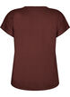 Loose training t-shirt with v-neck, Brown, Packshot image number 1