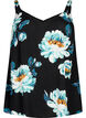 Sleeveless top in viscose, Black Big Flower, Packshot image number 0