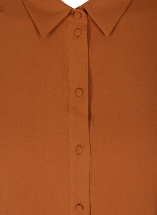 Tunic with button fastening, Leather Brown ASS, Packshot image number 2