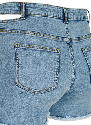 Cut-out denim shorts, Light blue denim, Packshot image number 3