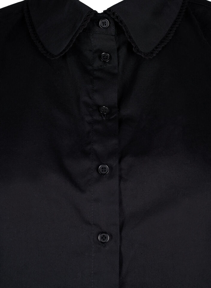 Collar with lace ribbon, Black, Packshot image number 2