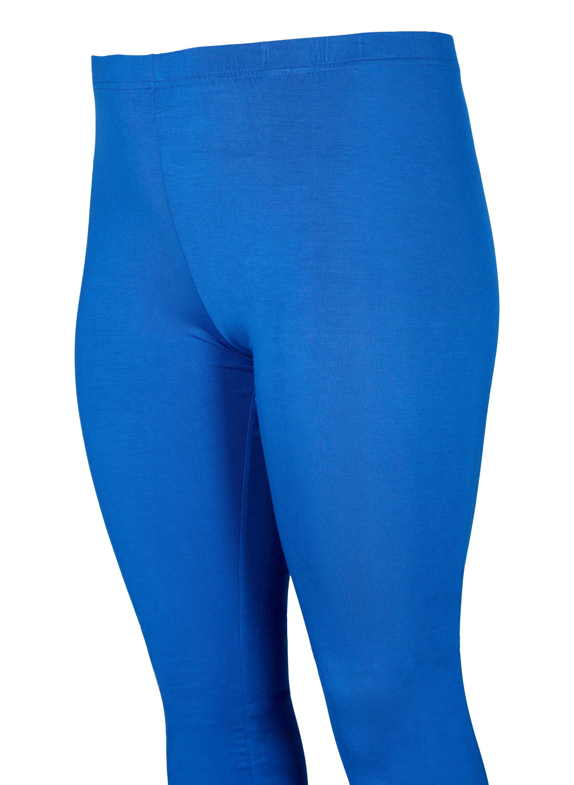 Zizzifashion Basic viscose leggings, Blue, Packshot image number 2