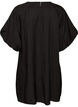 Short viscose dress with balloon sleeves, Black, Packshot image number 1