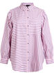 Striped shirt with a classic collar and long sleeves, Pink, Packshot image number 0