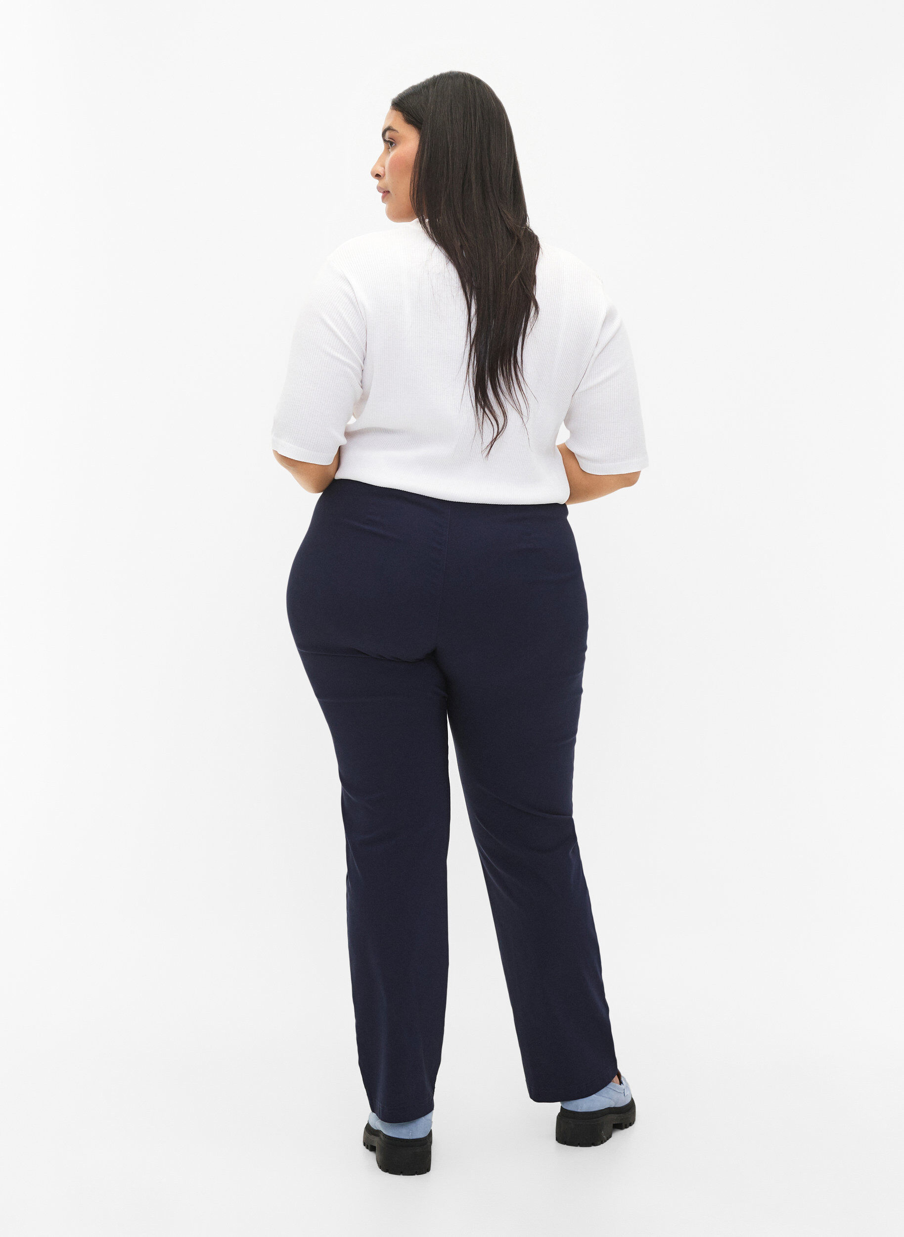Zizzifashion Classic pants in a viscose mix, Blue, Model image number 1
