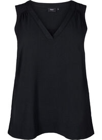 Sleeveless top with wrinkle details