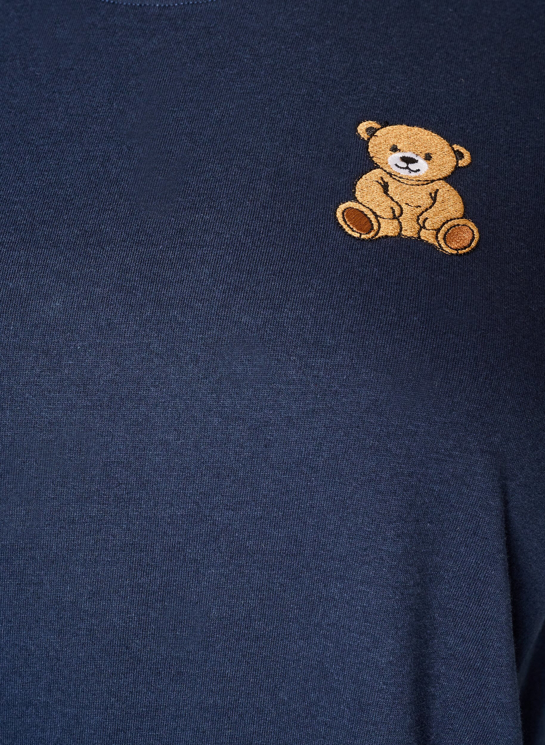 ZizzifashionOrganic cotton T-shirt with teddy bear motif, Blue, Packshot image number 2