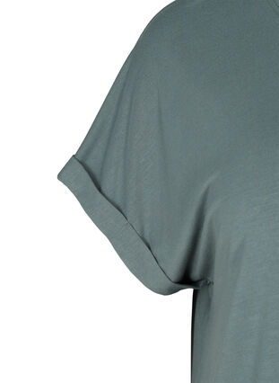 Round neck t-shirt made from a viscose mix, Balsam Green, Packshot image number 2