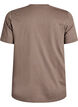 Basic cotton T-shirt with round neck, Brown, Packshot image number 1