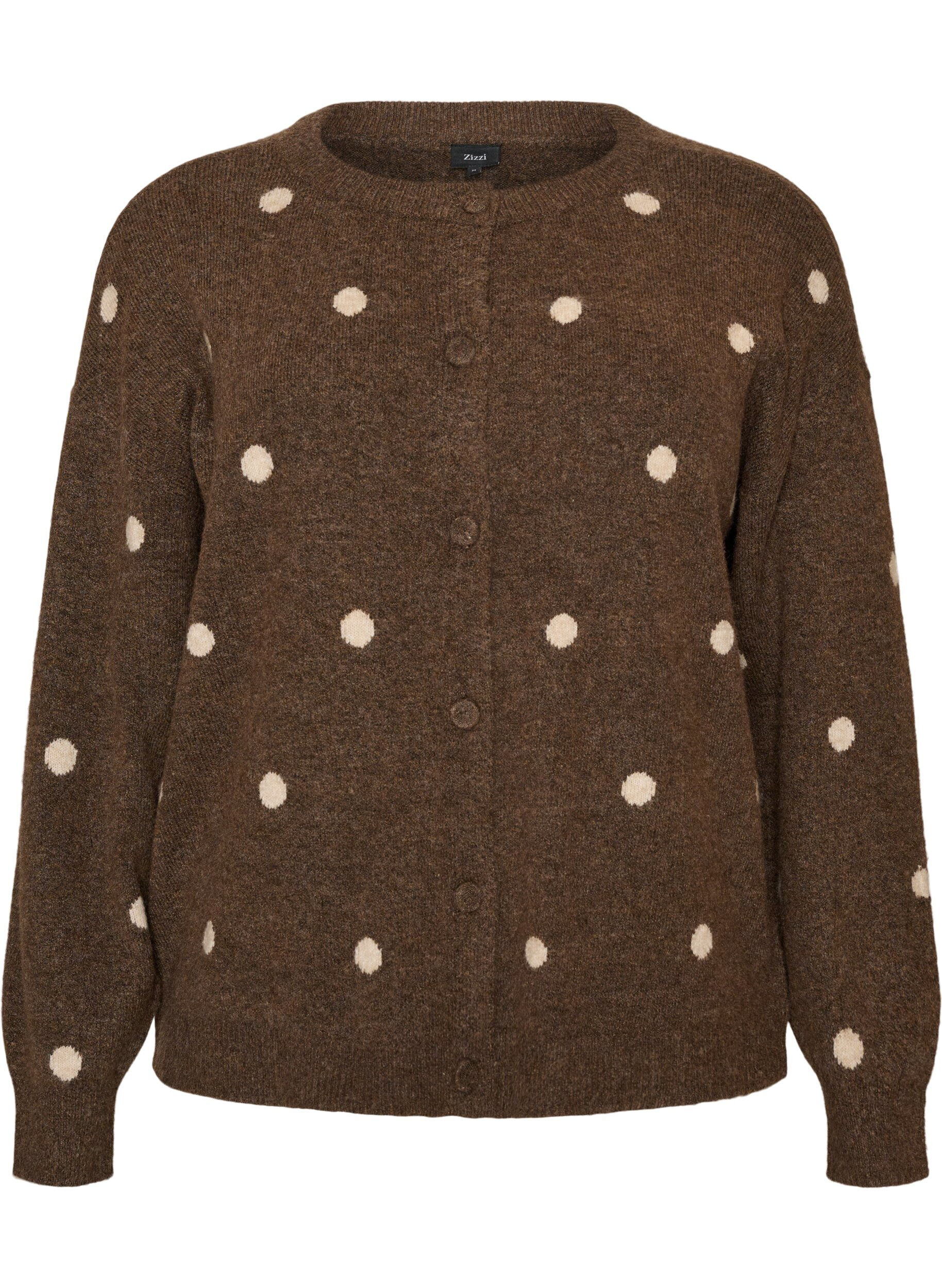 Cardigan with a dotted pattern