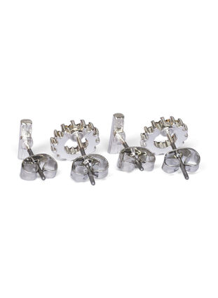 2-pack earrings, Silver, Packshot image number 2