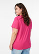 Cotton T-shirt with motif, Raspberry w. Bows, Model image number 1