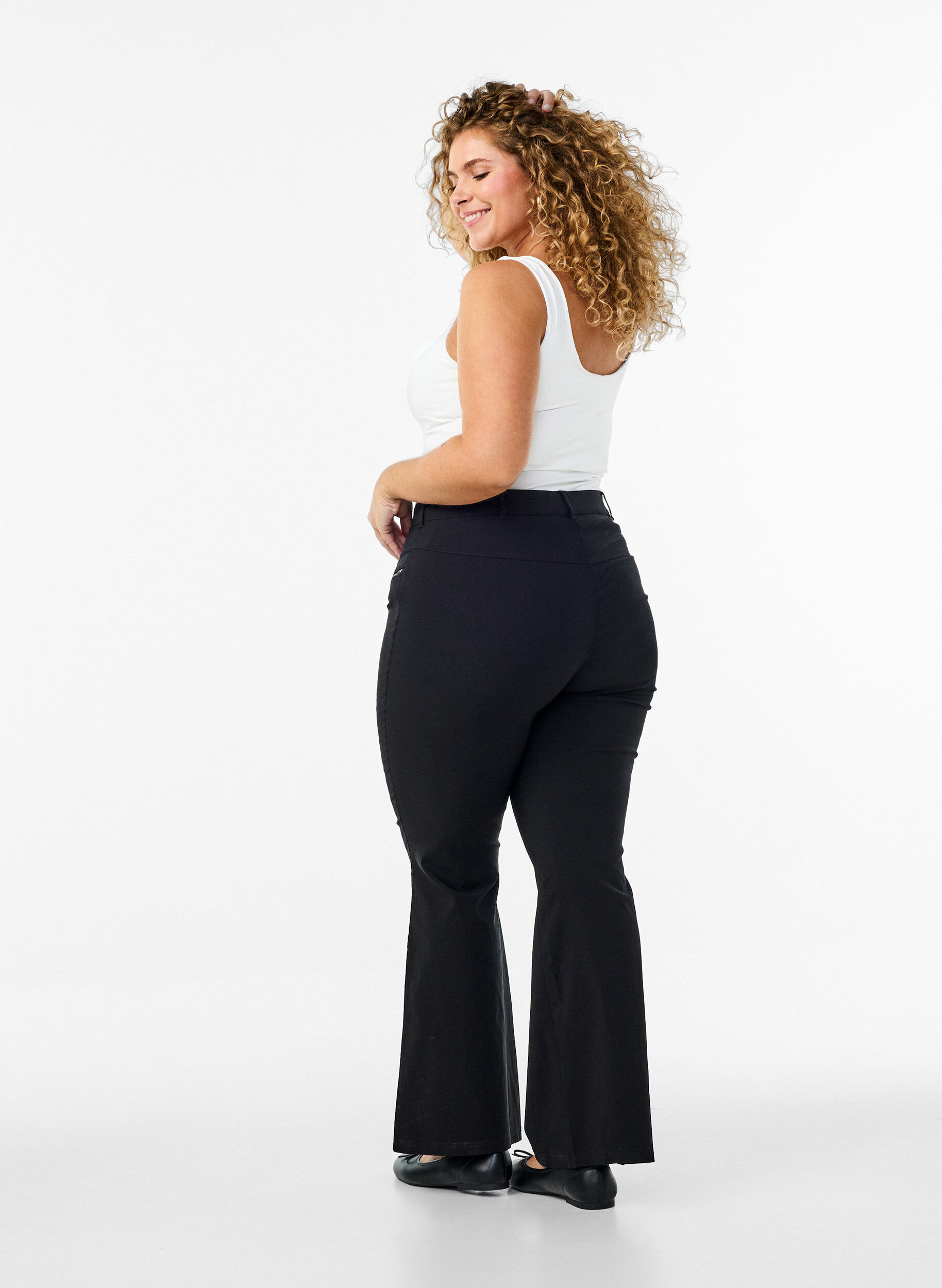 Zizzifashion Bootcut trousers, Black, Model image number 1