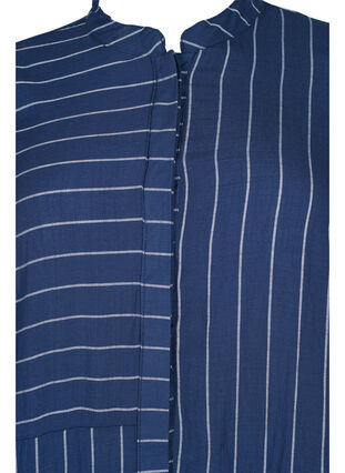 Long striped shirt in a viscose mix, Blue/White, Packshot image number 2