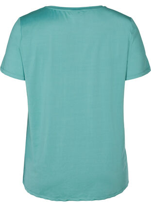 Short-sleeved sports t-shirt with mesh, Deep Sea, Packshot image number 1