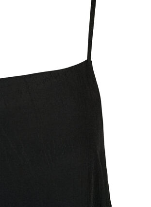 Viscose midi dress with thin straps, Black, Packshot image number 2