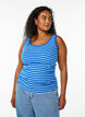 Striped tank top with a rib structure, Light Blue, Model image number 0