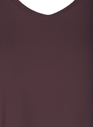 Basic t-shirt with v-neck, Fudge, Packshot image number 2