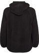 Teddy jacket with a hood and zipper, Black, Packshot image number 1