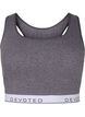 Marled bra with round neckline, Medium Grey Melange, Packshot image number 0