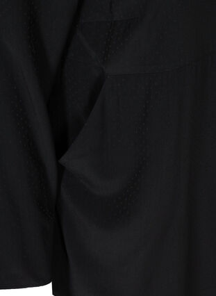 Long-sleeved tunic with a zip, Black, Packshot image number 3