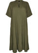 A-line midi dress in cotton muslin, Green, Packshot image number 0