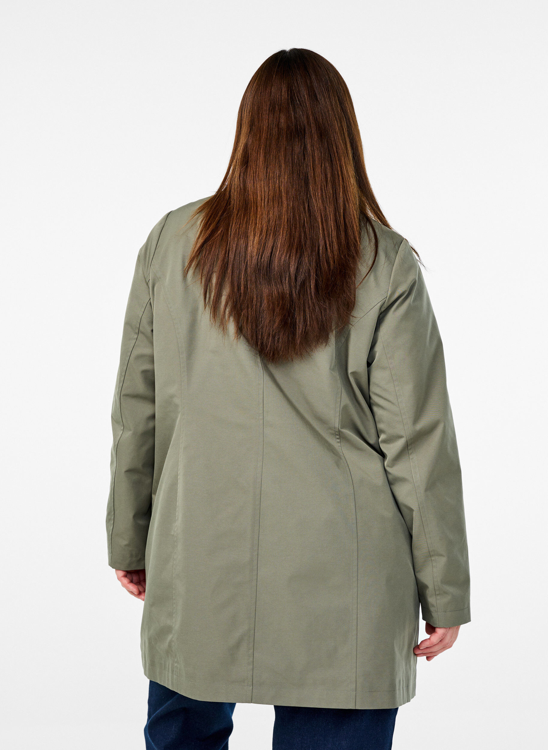 Zizzifashion Jacket with pockets and high collar, Green, Model image number 2