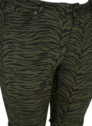 Printed Amy jeans, Green Zebra, Packshot image number 2